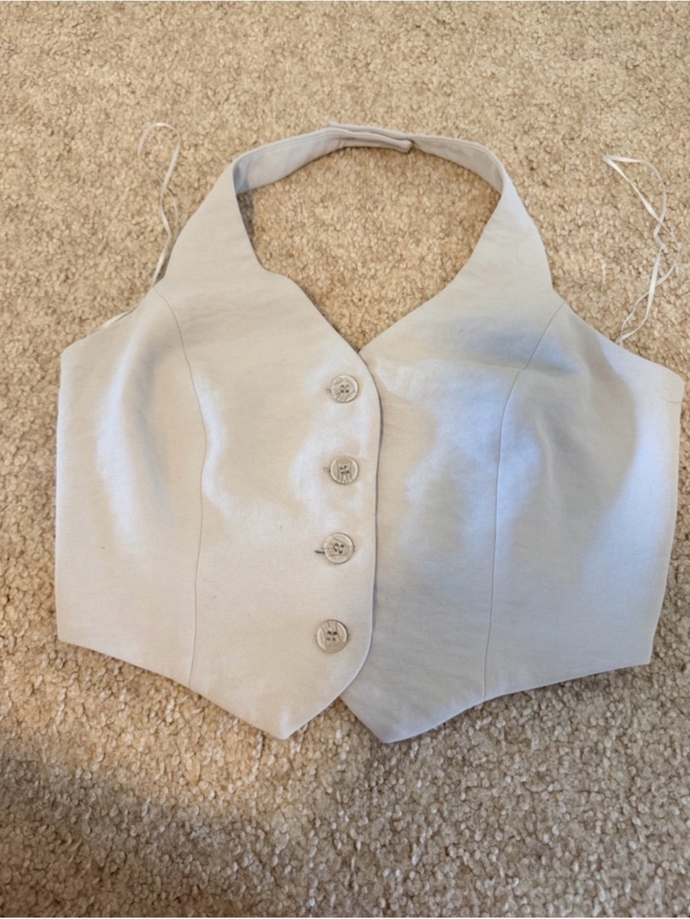 Christian Lacroix Cream Halter Vest